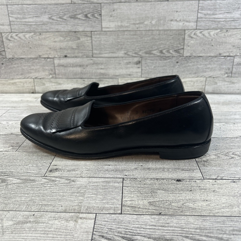 Allen Edmonds Chadwick Women Black Leather Pleated Skirt Loafer Flats Shoe SZ 9B - Picture 4 of 14